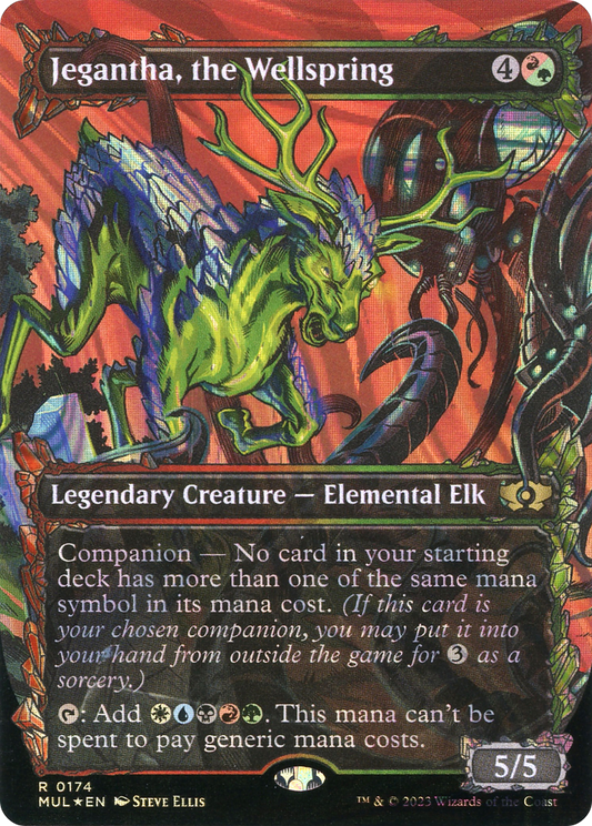 Jegantha, the Wellspring (0174) (Borderless) (Showcase) - Halo Foil