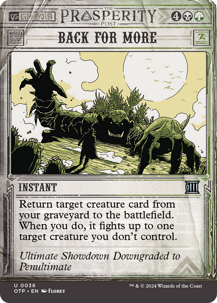 Back for More (0036) (Showcase) - Foil