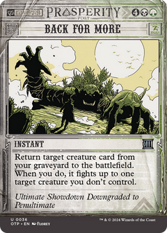 Back for More (0036) (Showcase) - Foil