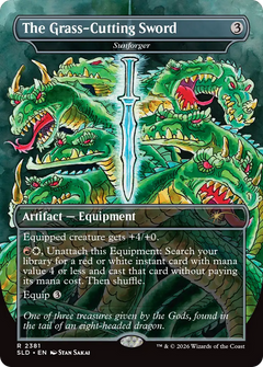 The Grass-Cutting Sword [Sunforger] (2381) (Showcase) (SLD) - Foil