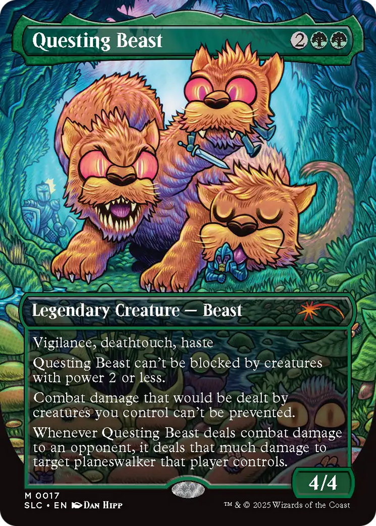 Questing Beast (0044) (Borderless) - Halo Foil slc