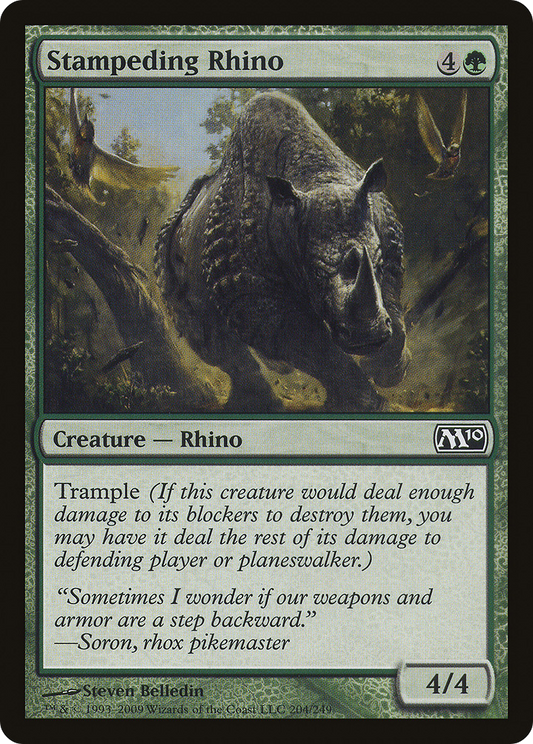 Stampeding Rhino - Foil