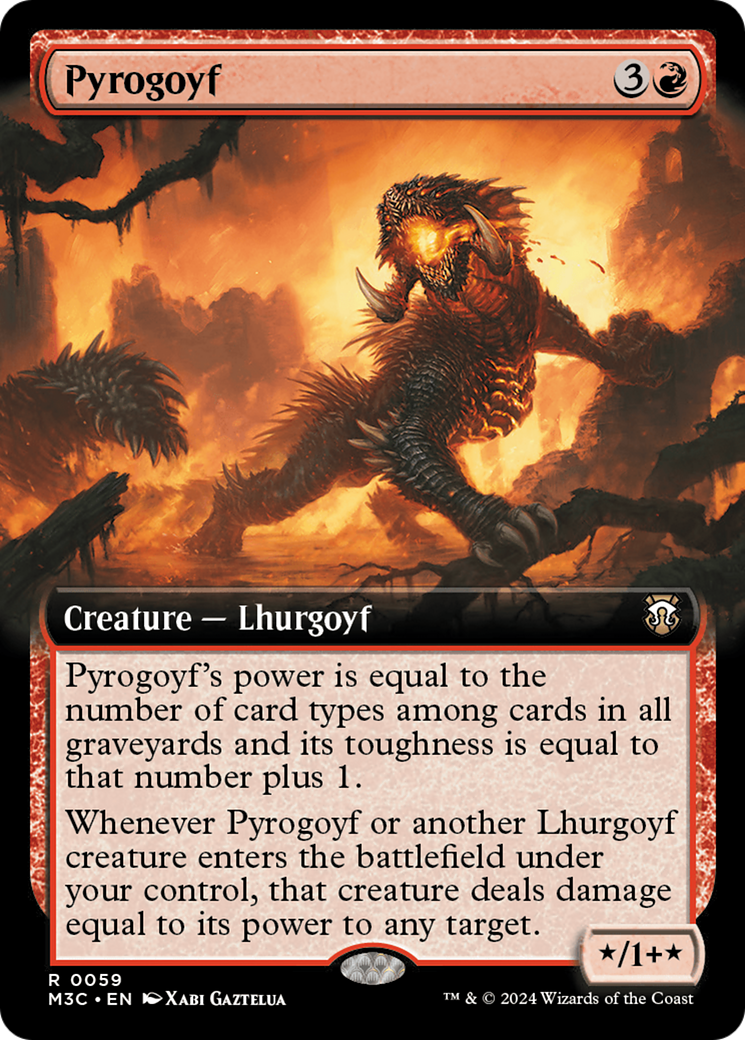 Pyrogoyf (0059) (Extended Art) - Ripple Foil