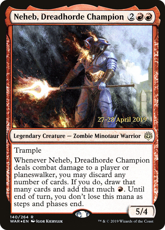 Neheb, Dreadhorde Champion (140) (Prerelease) - Foil