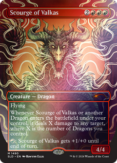 Scourge of Valkas (1490) (Borderless) - Rainbow Foil