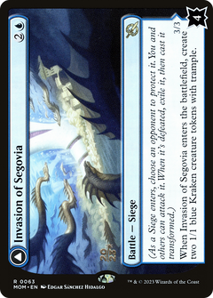 Invasion of Segovia // Caetus, Sea Tyrant of Segovia (0063) (Prerelease) (PMOM) - Foil