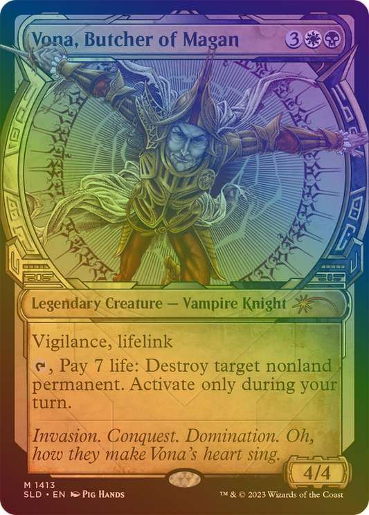 Vona, Butcher of Magan (1413) (Showcase) - Rainbow Foil