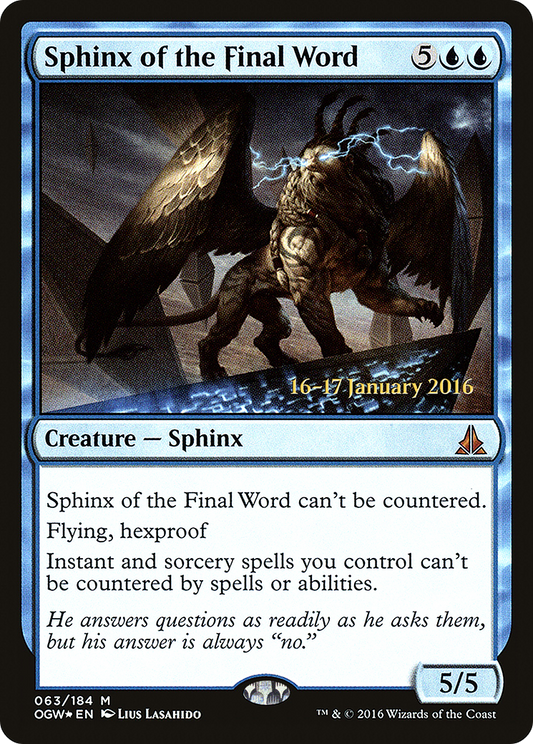Sphinx of the Final Word (063) (Prerelease) - Foil