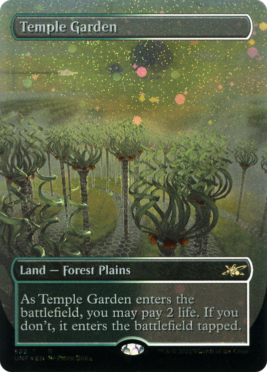 Temple Garden (532) (Borderless) - Galaxy Foil