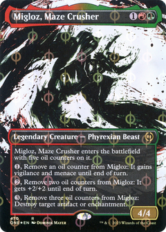 Migloz, Maze Crusher (470) (Borderless) (Showcase) - Compleat Foil