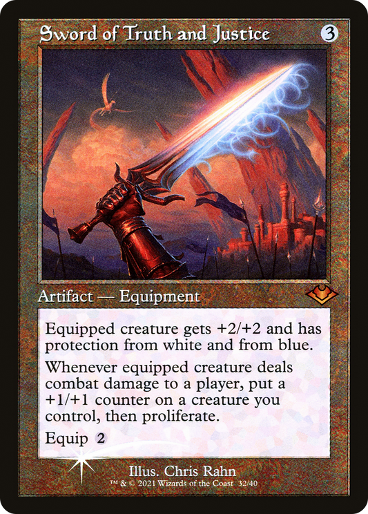 Sword of Truth and Justice (032) (Retro Frame) - Foil Etched