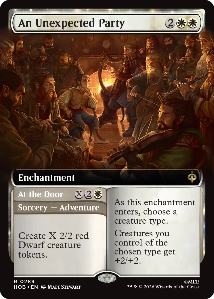 An Unexpected Party // At the Door (0289) (Extended Art) (HOB) - Foil