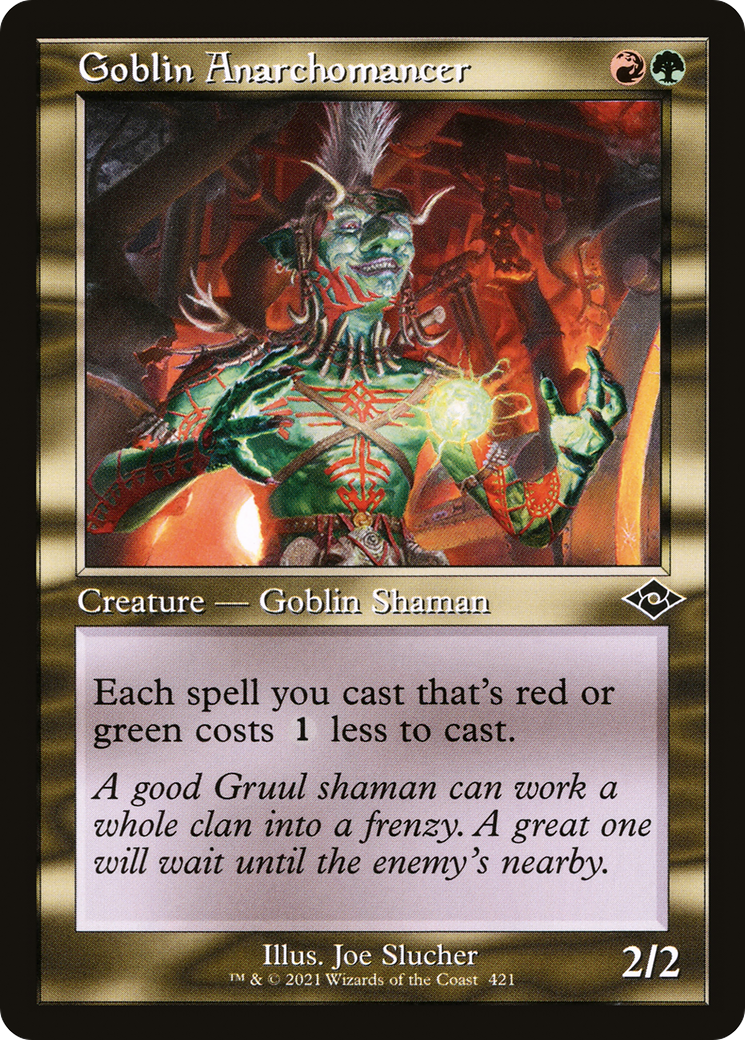 Goblin Anarchomancer (421) (Retro Frame) - Foil Etched