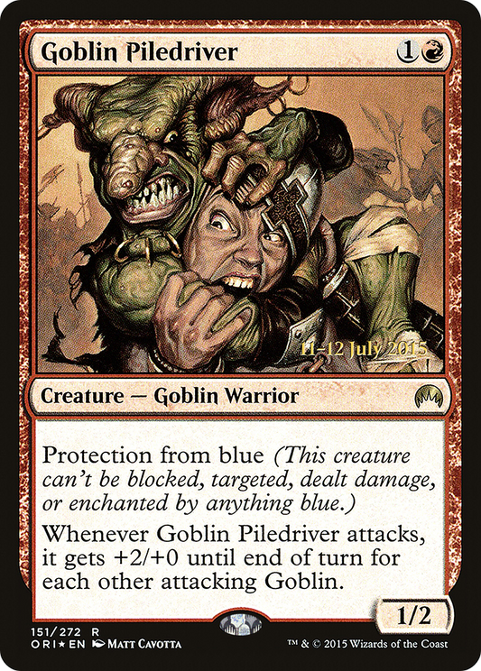 Goblin Piledriver (151) (Prerelease) - Foil