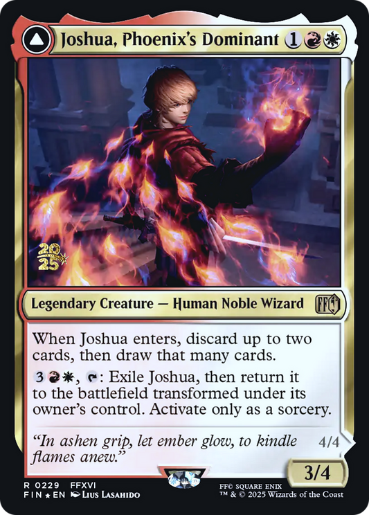 Joshua, Phoenix's Dominant // Phoenix, Warden of Fire (0229) (Prerelease) (PFIN) - Foil