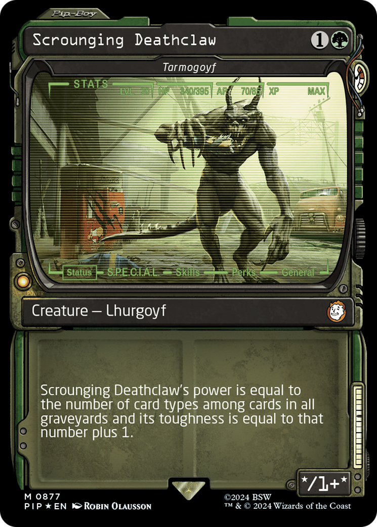 Scrounging Deathclaw [Tarmogoyf] (0877) (Showcase) - Surge Foil