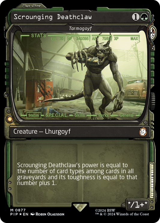 Scrounging Deathclaw [Tarmogoyf] (0877) (Showcase) - Surge Foil