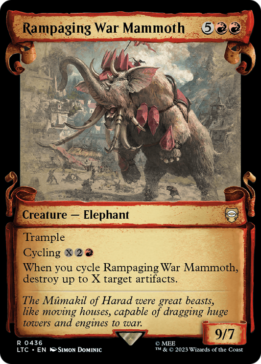 Rampaging War Mammoth (0436) (Showcase) - Silver Foil