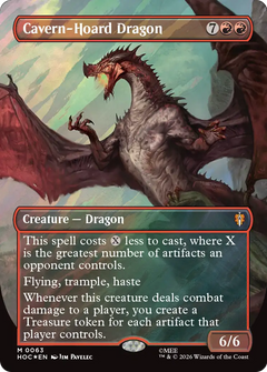 Cavern-Hoard Dragon (0063) (Borderless) (HOC) - Surge Foil