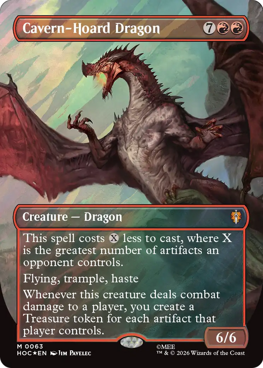 Cavern-Hoard Dragon (0063) (Borderless) (HOC) - Surge Foil