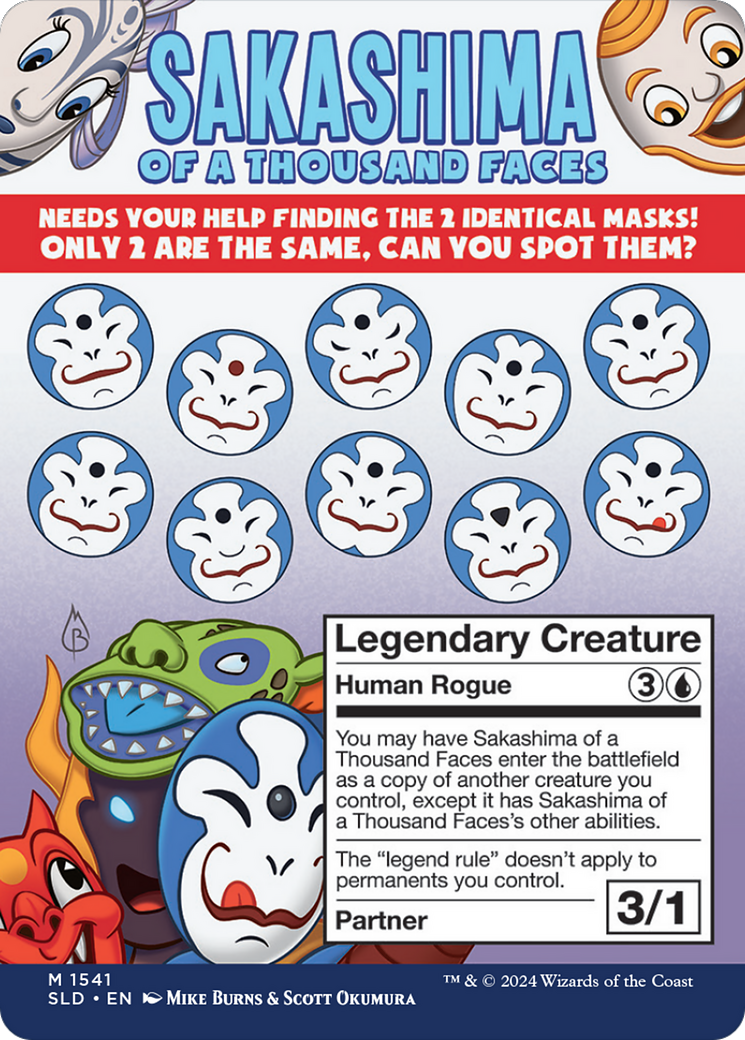 Sakashima of a Thousand Faces (1541) (Reversible) (Showcase) (SLD) - Foil