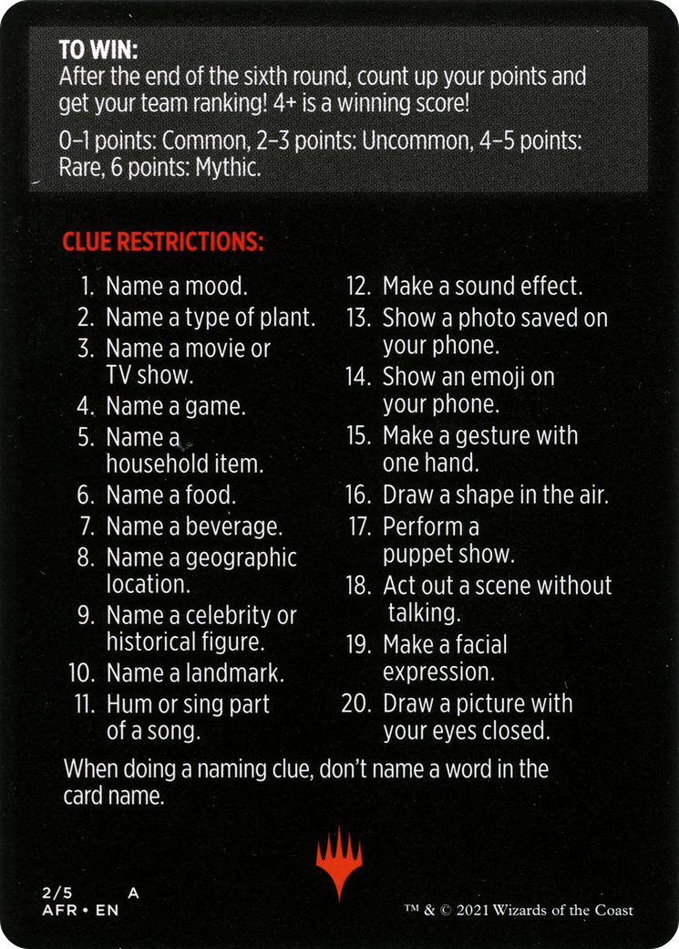 Magic Minigame: Totally Lost in Translation (MAFR)