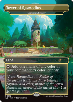 Tower of Rasmodius [Command Tower] (2812) (Borderless) (SLD) - Foil