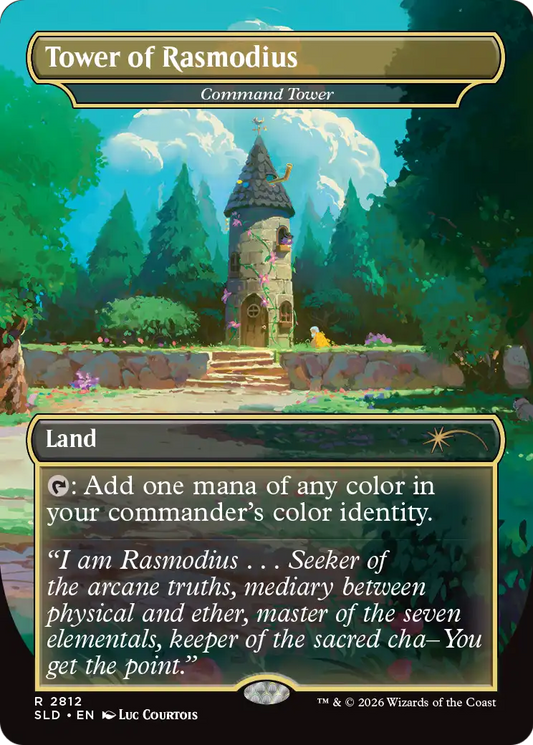 Tower of Rasmodius [Command Tower] (2812) (Borderless) (SLD) - Foil