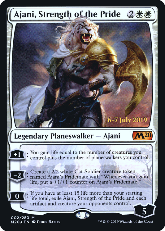 Ajani, Strength of the Pride (002) (Prerelease) - Foil