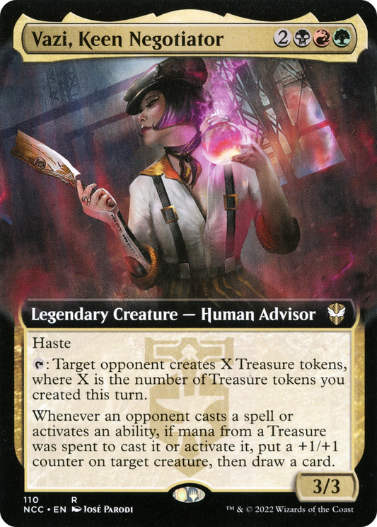Vazi, Keen Negotiator (110) (Extended Art) - Foil