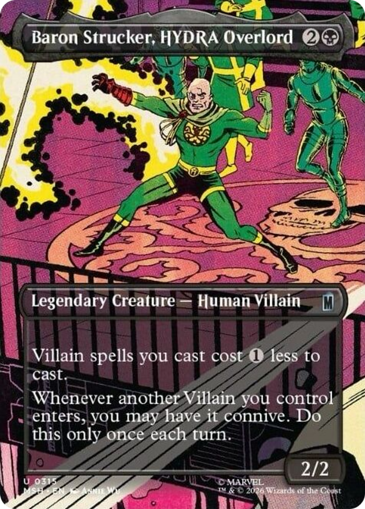 Baron Strucker, HYDRA Overlord (0315) (Borderless) (MSH) - Foil