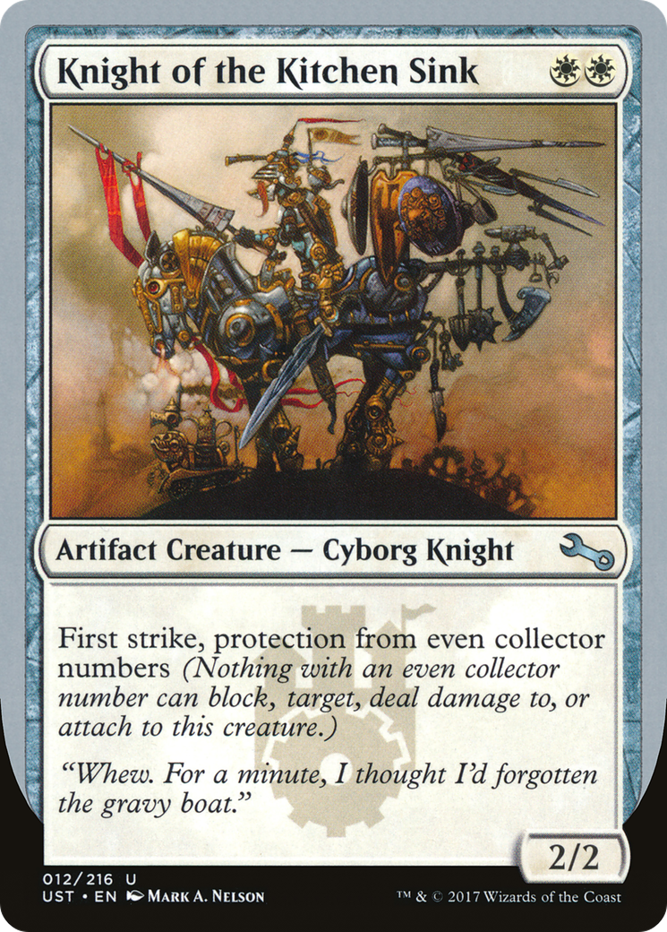 Knight of the Kitchen Sink (Even Collector Numbers) - Foil