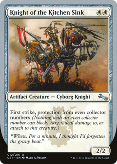Knight of the Kitchen Sink (Even Collector Numbers) - Foil