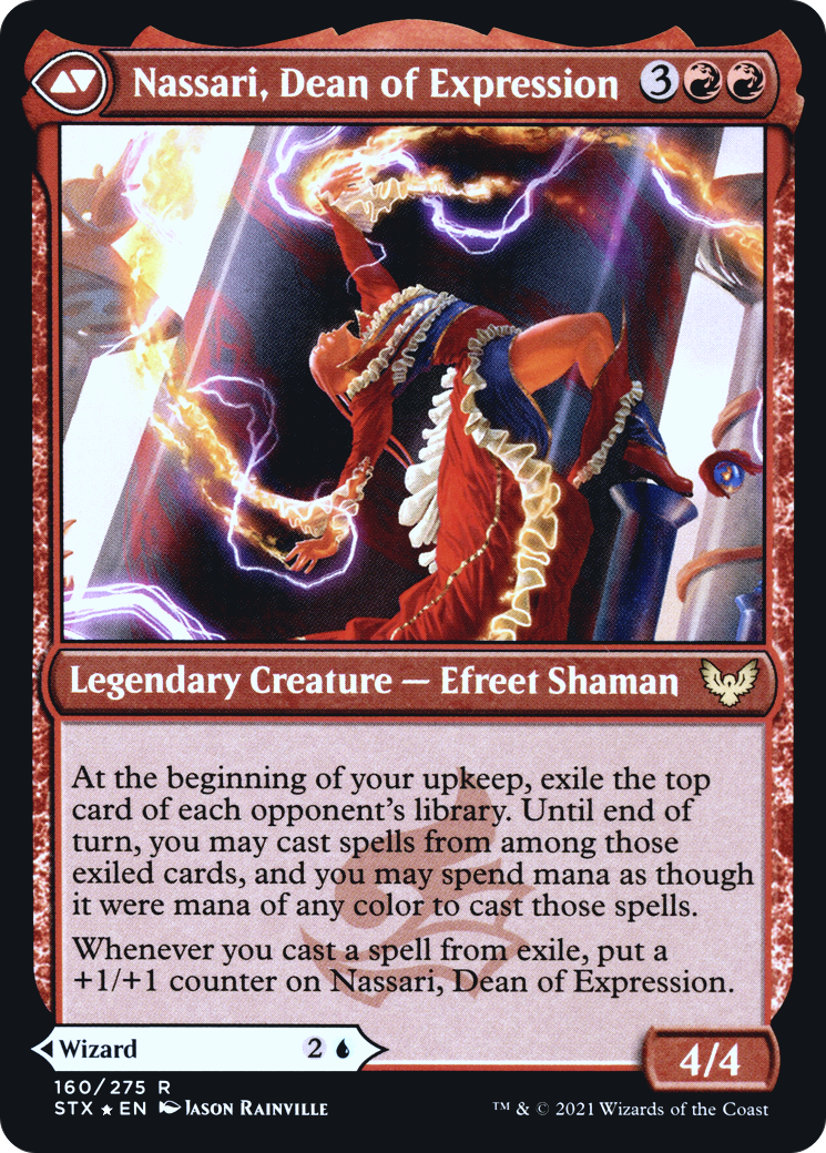 Uvilda, Dean of Perfection // Nassari, Dean of Expression (160) (Prerelease) (PSTX) - Foil