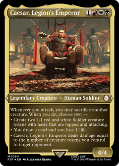 Caesar, Legion's Emperor (1064) (Display Commander) (Thick Stock) - Foil Etched