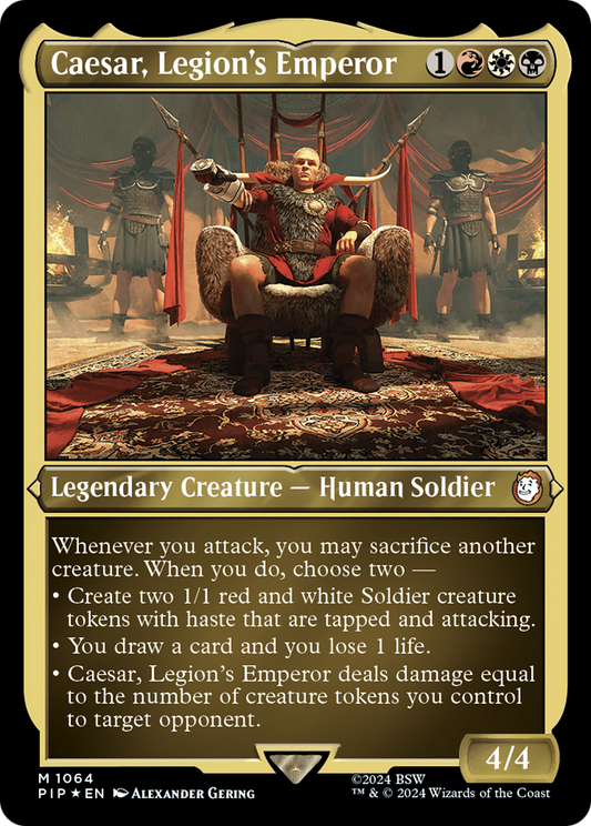Caesar, Legion's Emperor (1064) (Display Commander) (Thick Stock) - Foil Etched