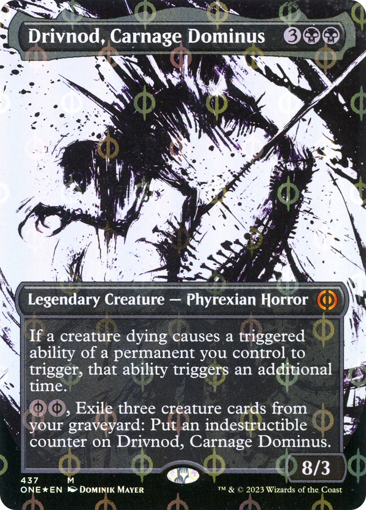 Drivnod, Carnage Dominus (437) (Borderless) (Showcase) - Compleat Foil