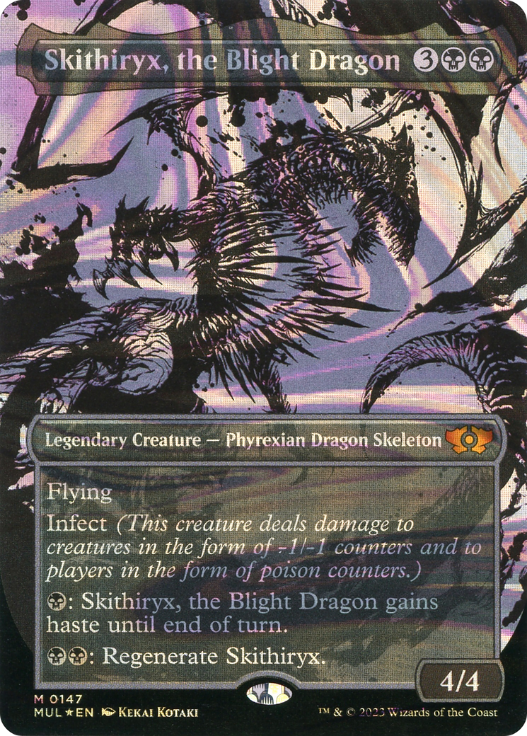 Skithiryx, the Blight Dragon (0147) (Borderless) (Showcase) - Halo Foil