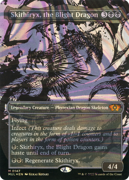 Skithiryx, the Blight Dragon (0147) (Borderless) (Showcase) - Halo Foil
