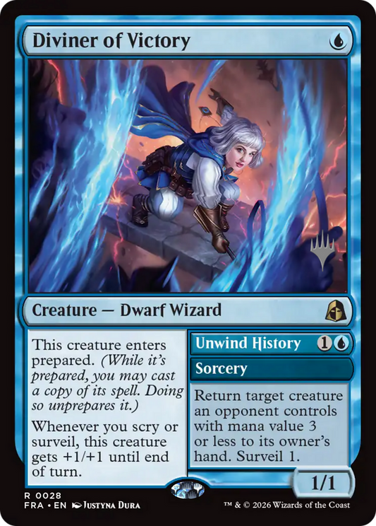 Diviner of Victory // Unwind History (0028) (Promo Pack) (PFRA) - Foil
