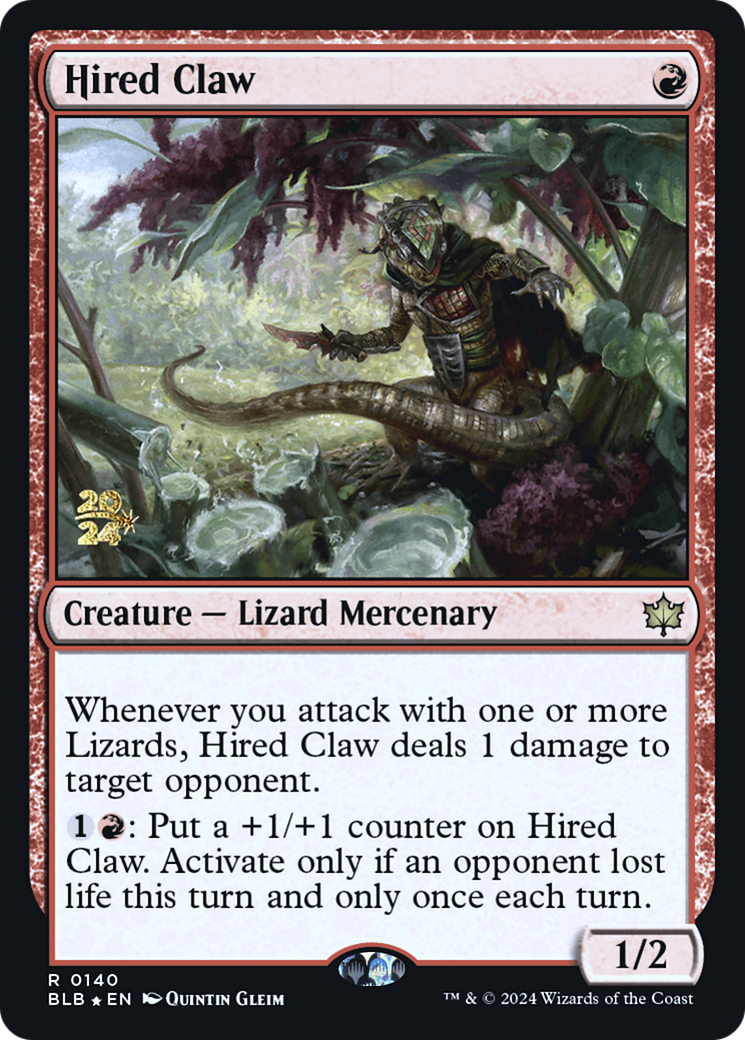 Hired Claw (0140) (Prerelease) - Foil