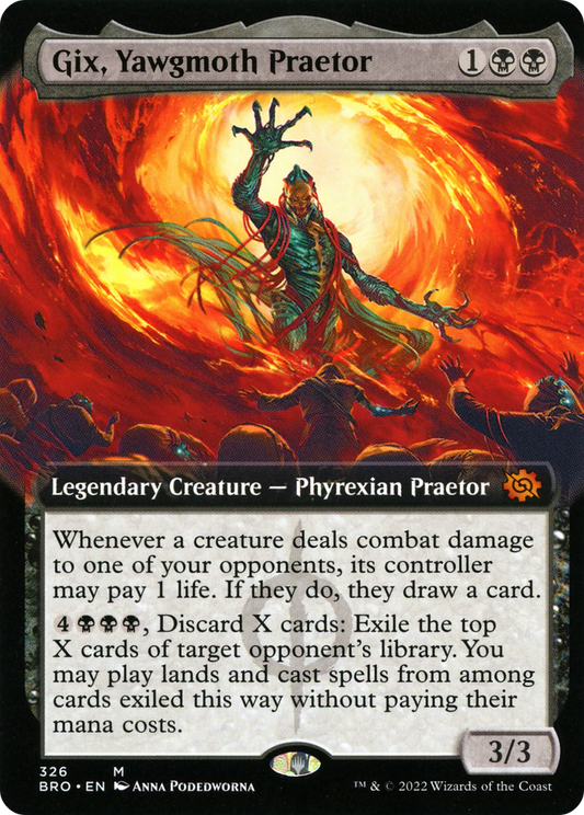 Gix, Yawgmoth Praetor (326) (Extended Art) - Foil
