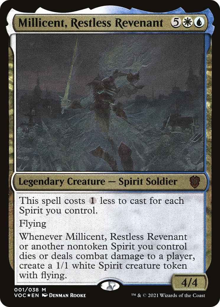Millicent, Restless Revenant (001) (Display Commander) (Thick Stock) - Foil Etched