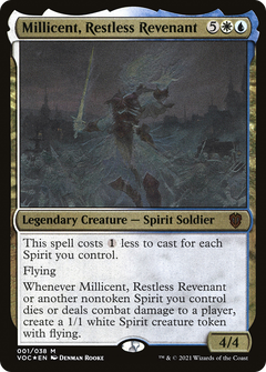 Millicent, Restless Revenant (001) (Display Commander) (Thick Stock) - Foil Etched