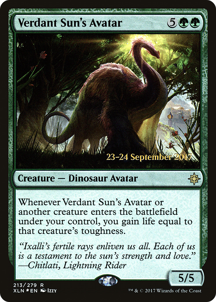 Verdant Sun's Avatar (213) (Prerelease) - Foil