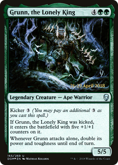 Grunn, the Lonely King (165) (Prerelease) - Foil
