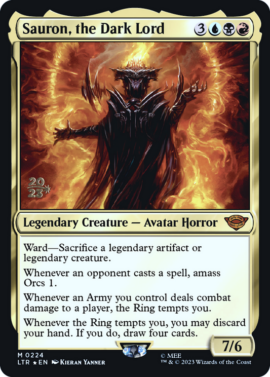 Sauron, the Dark Lord (0224) (Prerelease) - Foil