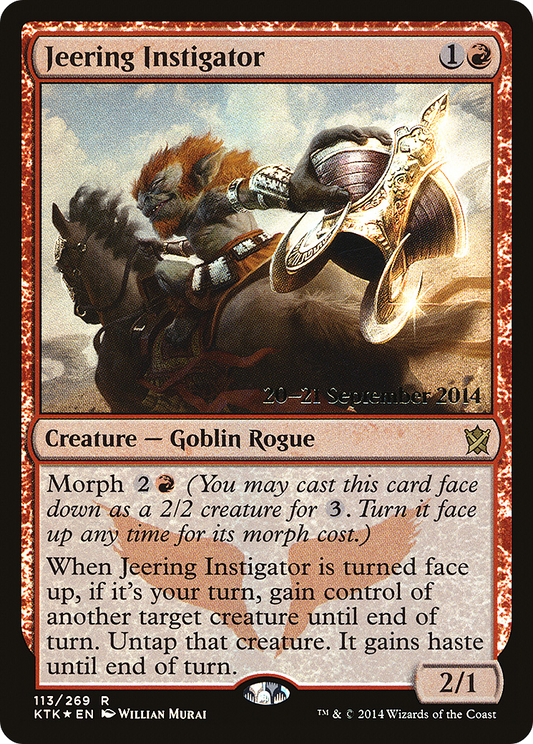 Jeering Instigator (113) (Prerelease) - Foil