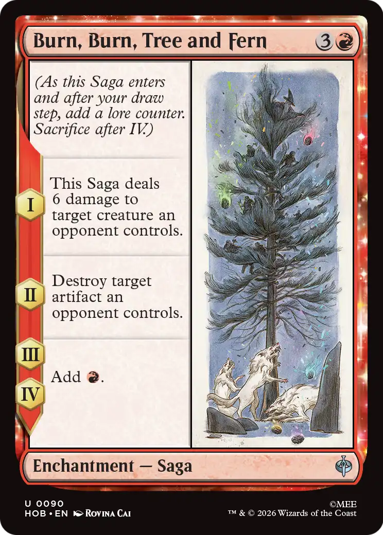Burn, Burn, Tree and Fern (0090) (HOB) - Foil
