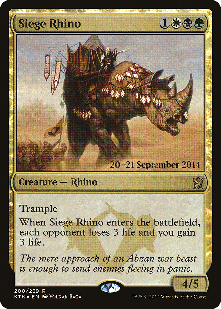 Siege Rhino (200) (Prerelease) - Foil